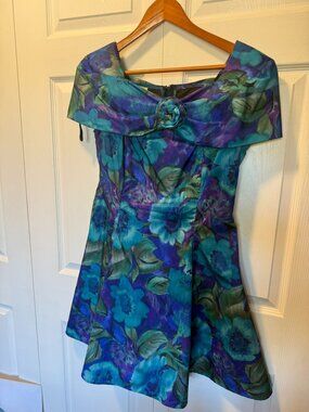 Vintage Byer Too! Iridescent Taffeta Party Dress